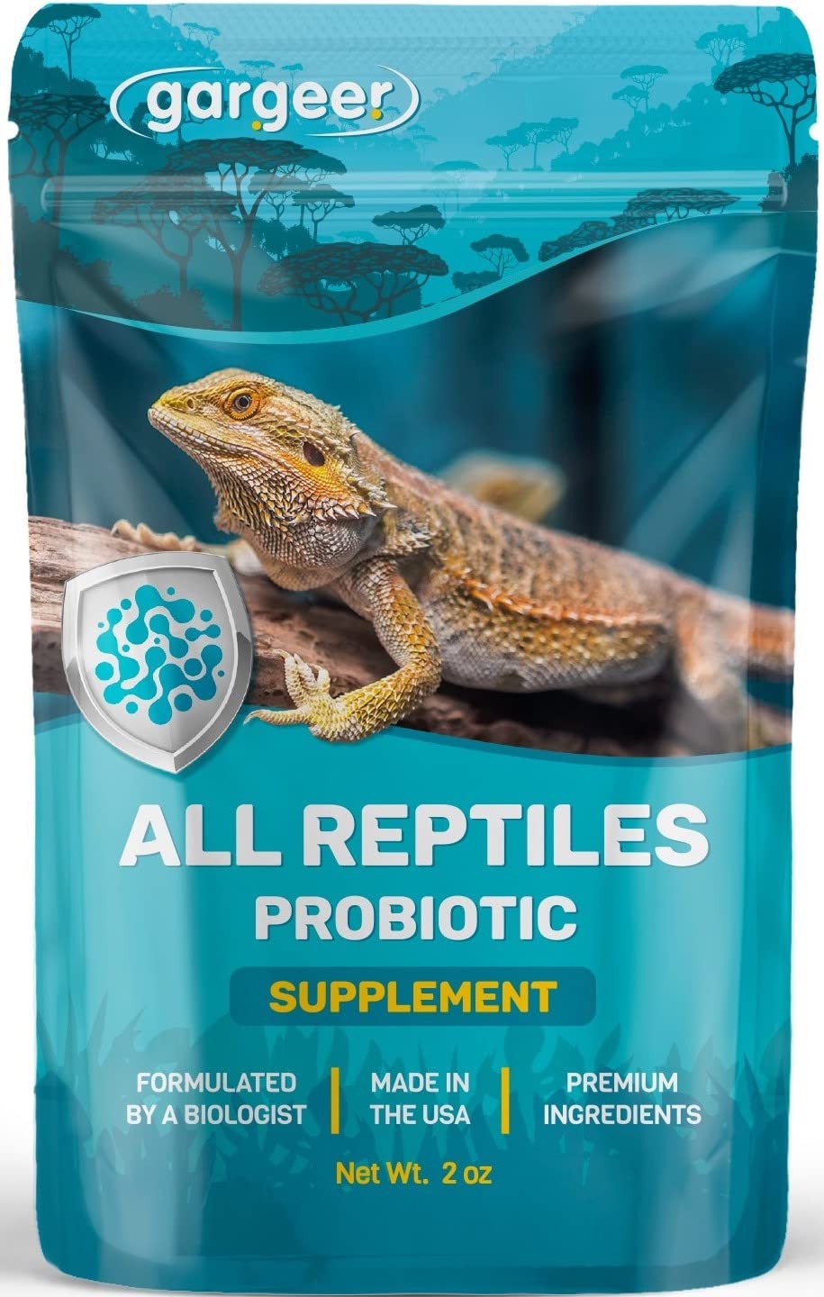 Gargeer Reptile Probiotics — bouteille 2oz prête à doser pour reptiles.