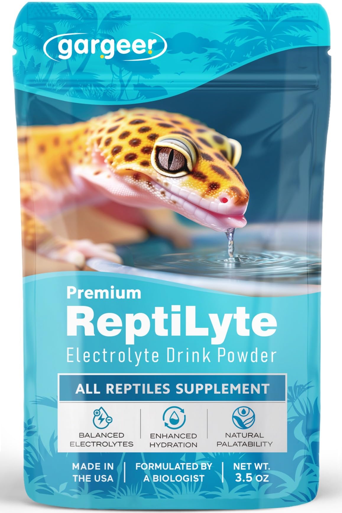 Gargeer ReptiLyte emballage-poche pratique pour hydrater les reptiles au quotidien