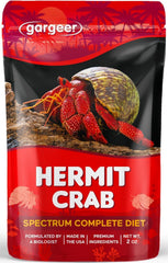 Gargeer Spectrum Diet révèle les couleurs vives des crabe-ermites et soutient leur alimentation équilibrée.
