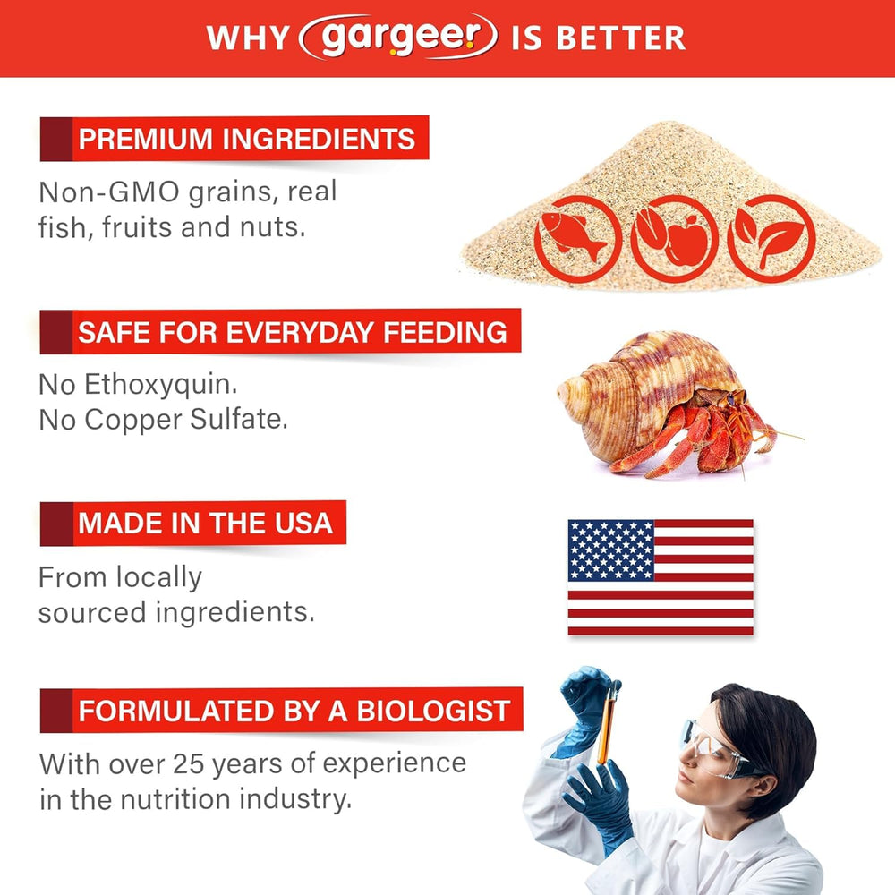 Gargeer Spectrum Diet utilise des ingrédients Non-GMO de haute qualité pour une alimentation plus naturelle.