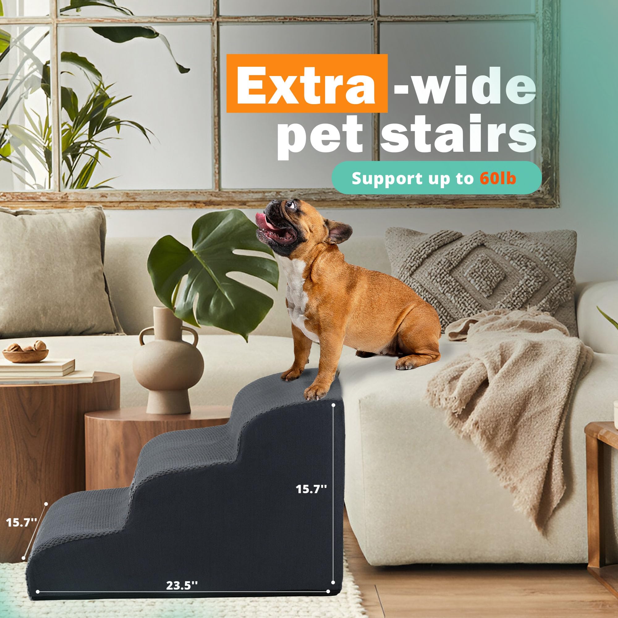GARMART Escalier chien-densite mousse: soutien durable