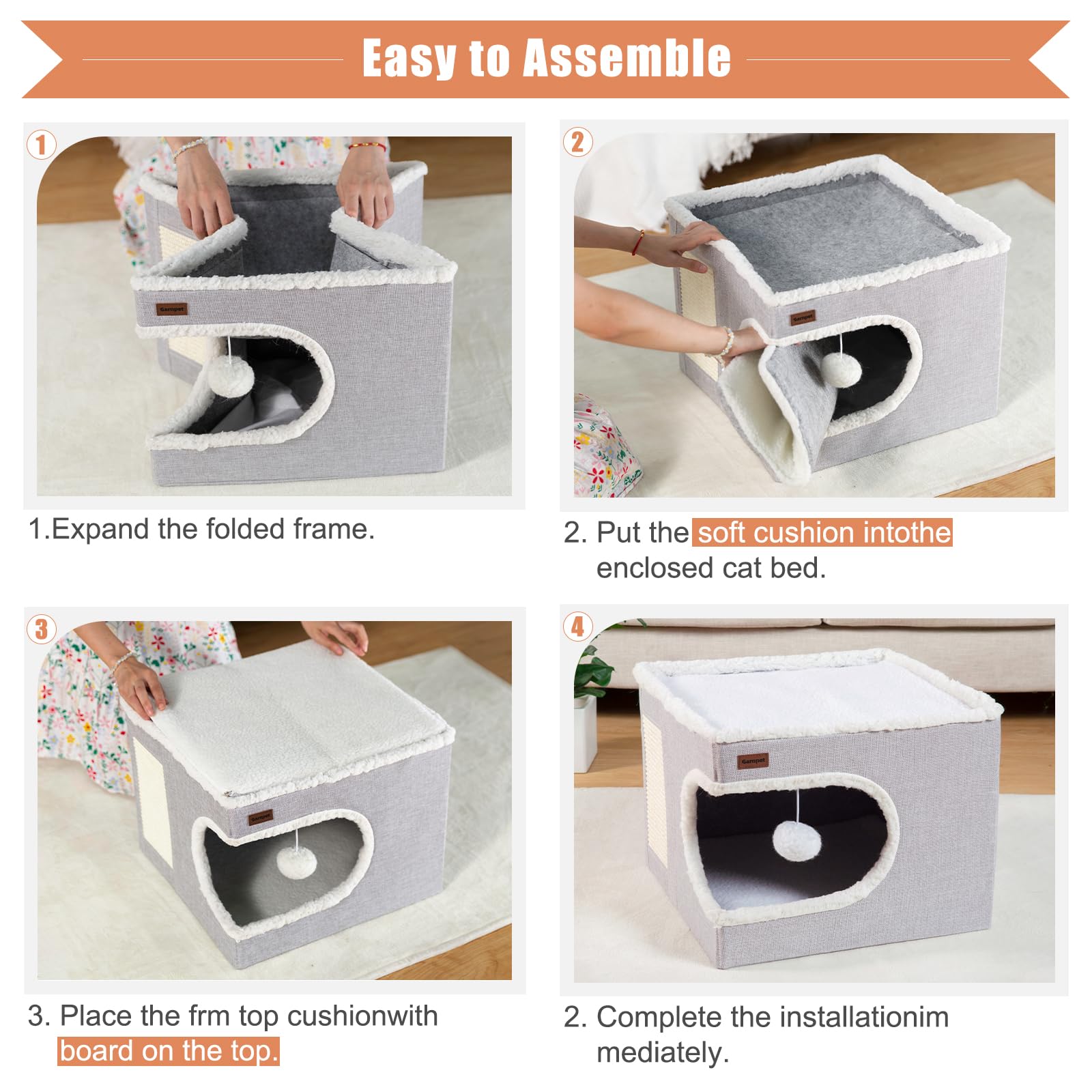 Coussins amovibles Garnpet: lavage facile et douceur accrue.