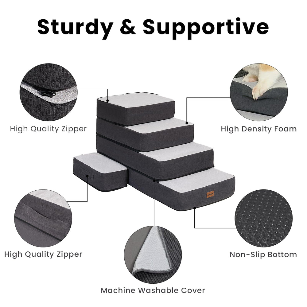 Mousse CertiPUR-US Garnpet offrant un soutien durable sur les marches.