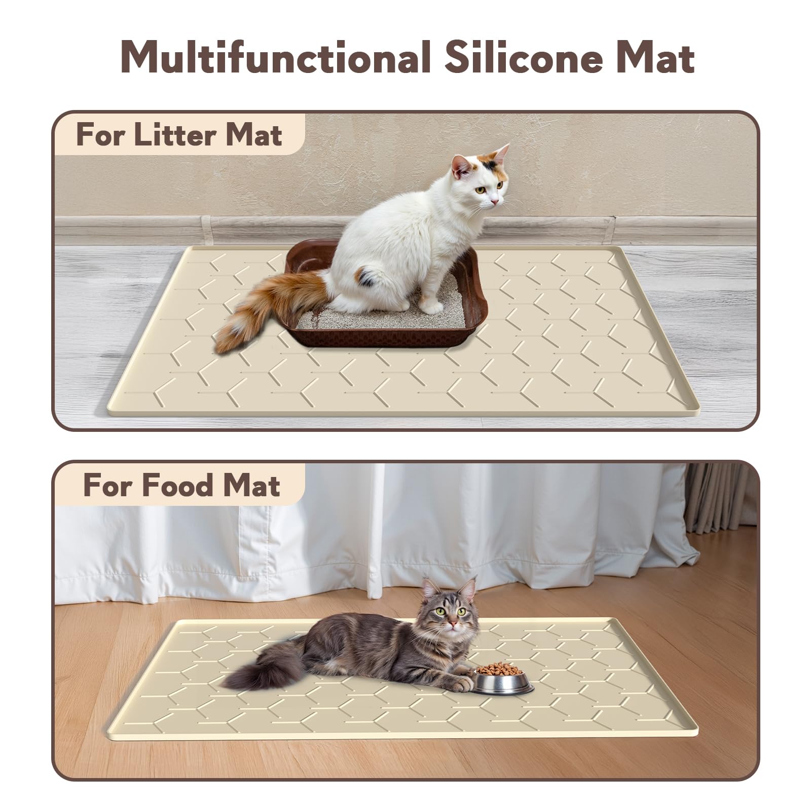 Garoopion tapis polyvalent, peut servir de tapis de repas pour chat