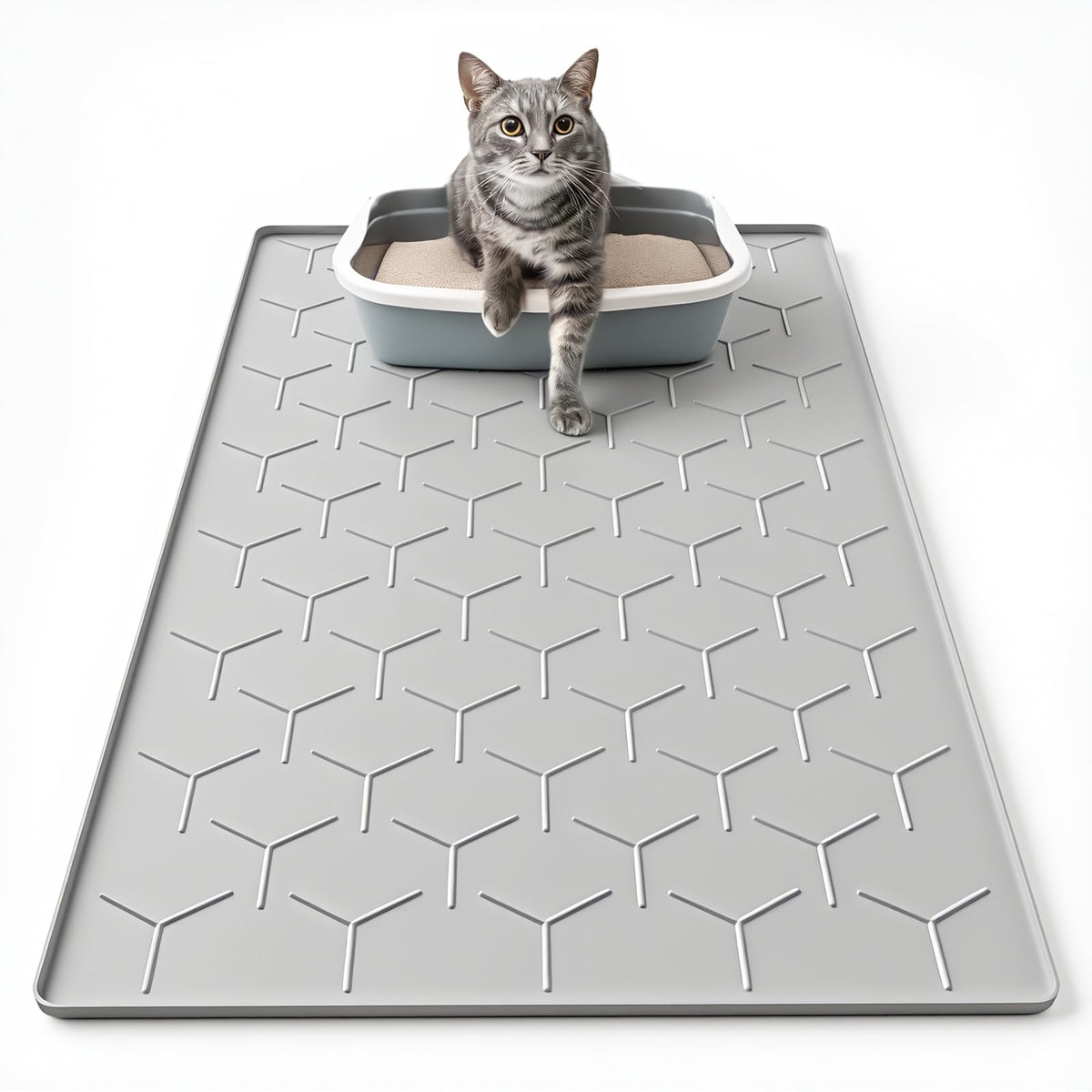 Garoopion tapis litière grand format 34x22, réduit les traces autour de la litière.