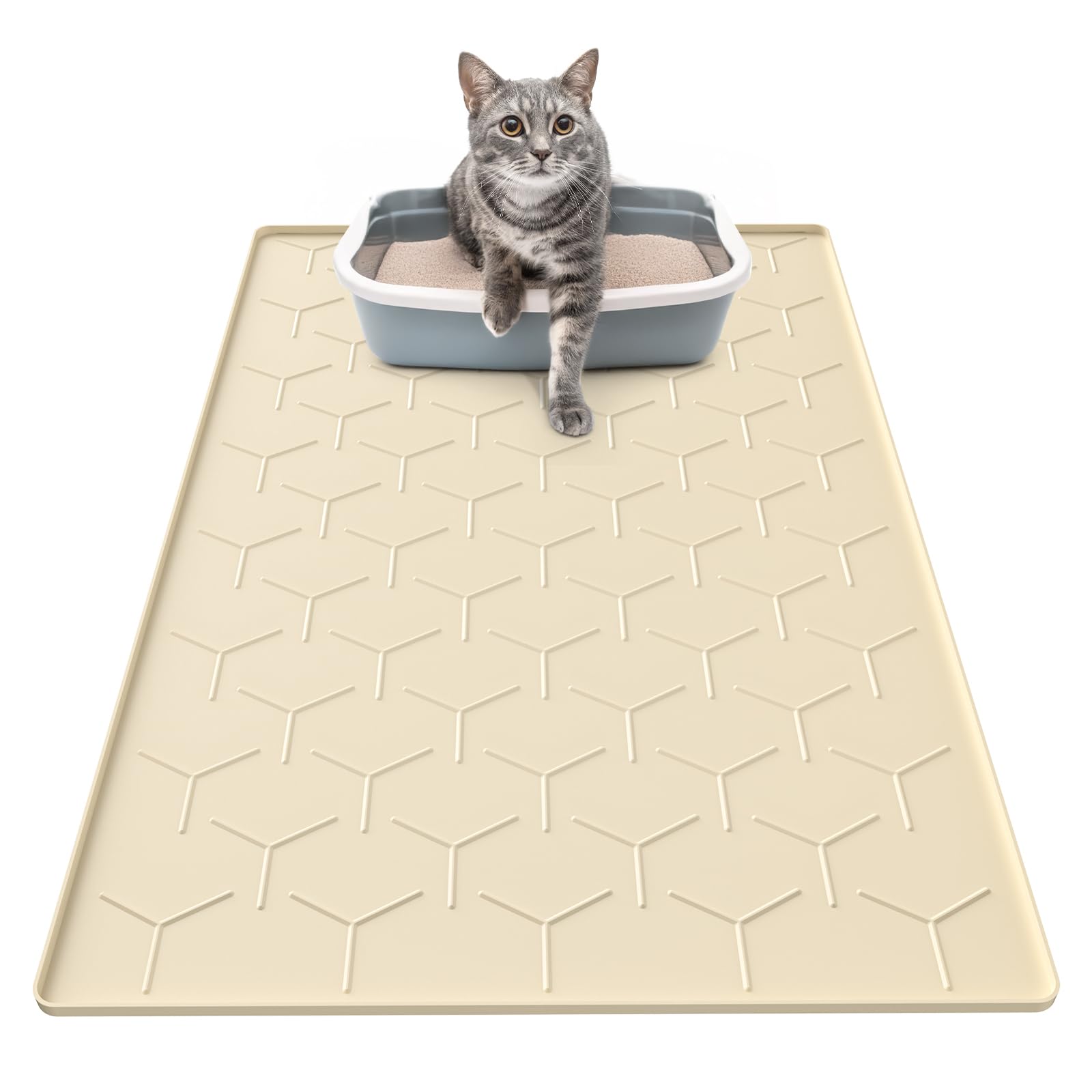 Tapis anti-litière Garoopion vue d’ensemble, grande surface pour réduire les traces