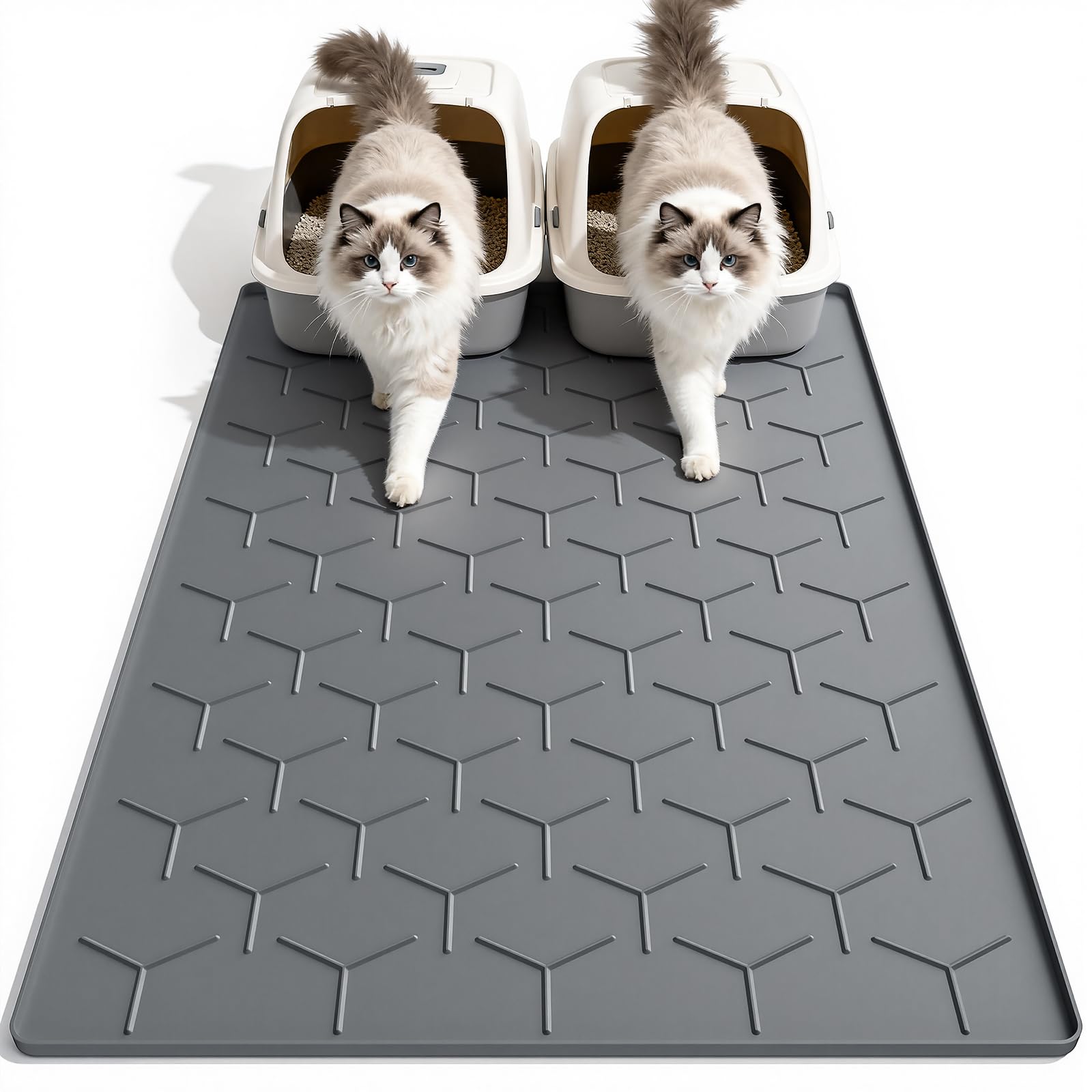 Garoopion tapis litiere grande 40x28: capture efficace des particules de litière.
