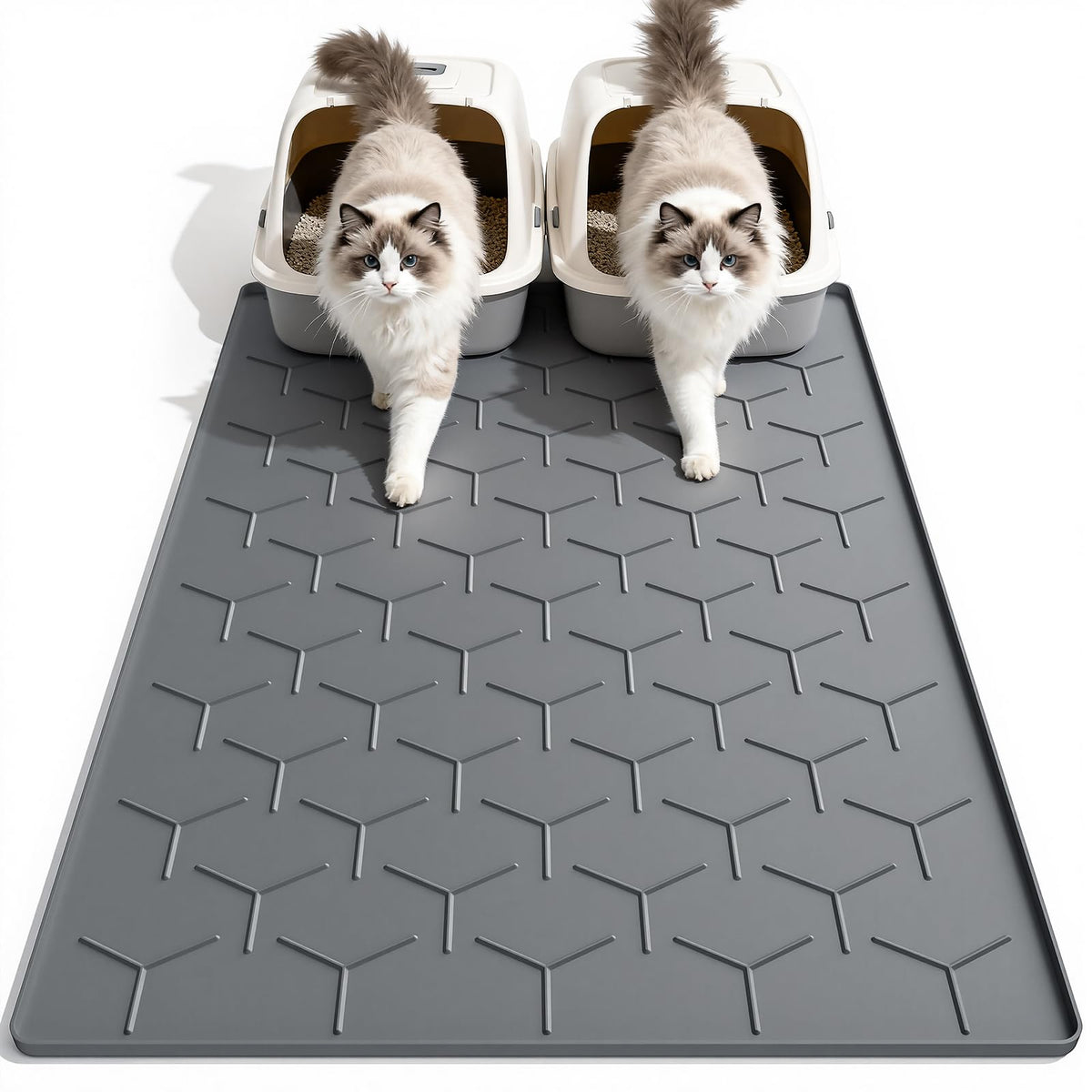 Garoopion tapis litiere grande 40x28: capture efficace des particules de litière.