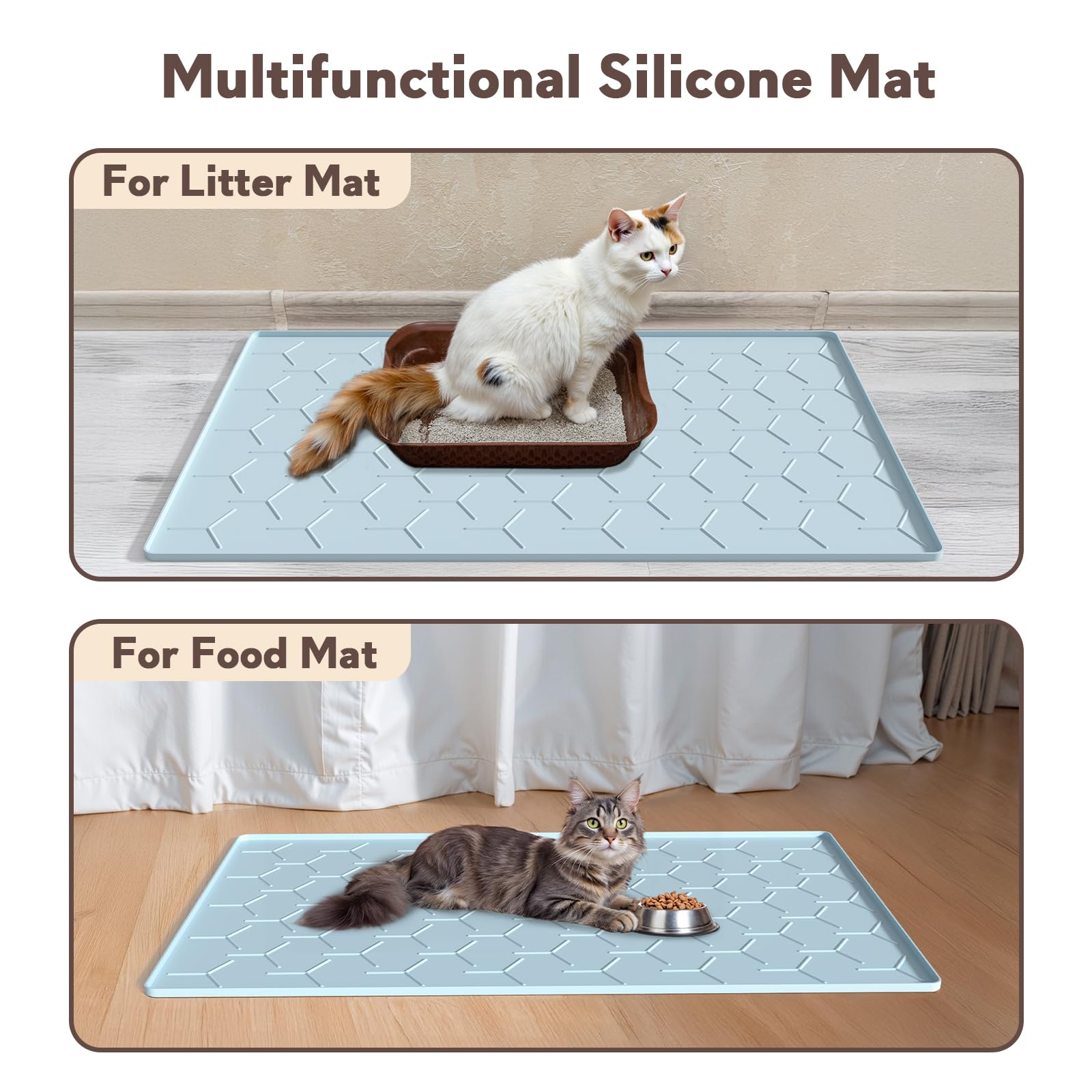 Tapis Garoopion litière chat polyvalent et multifonction.