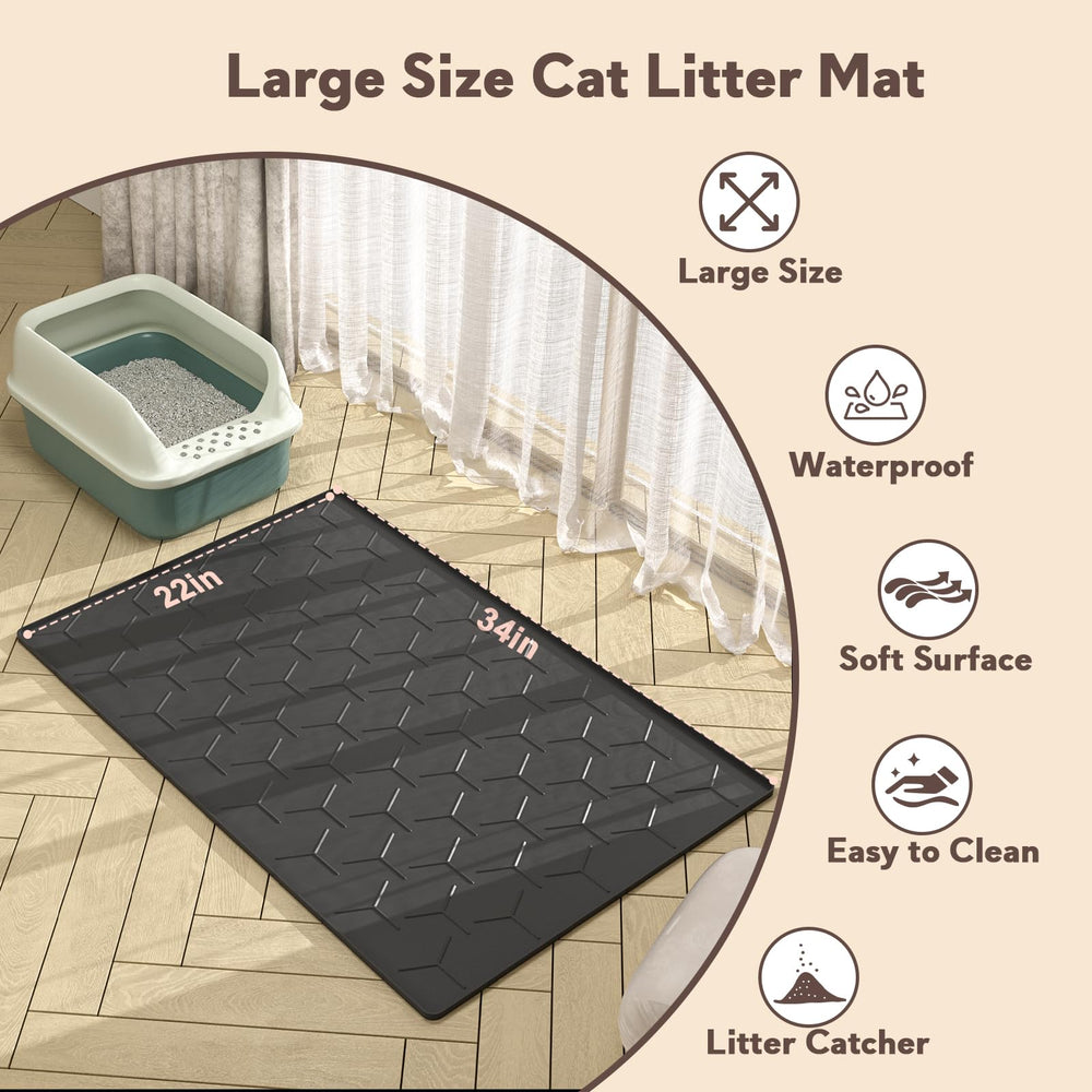 Garoopion surface douce pour pattes de chat et confort sur le tapis.