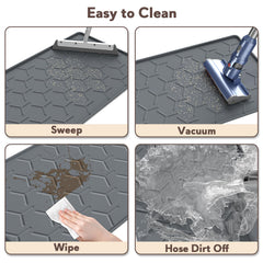 Garoopion Tapis Litière facile à nettoyer par rinçage.