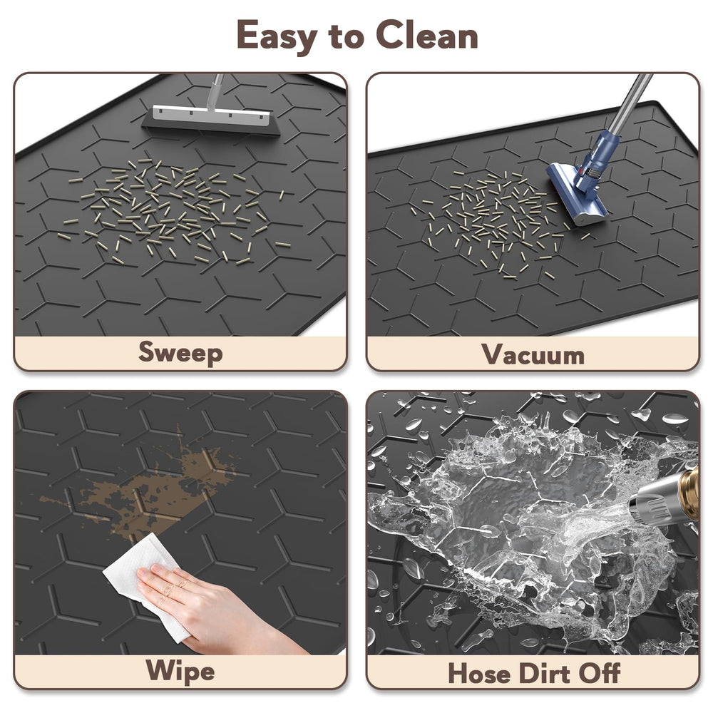 Garoopion tapis-litiere polyvalent, peut servir aussi comme tapis d-alimentation.