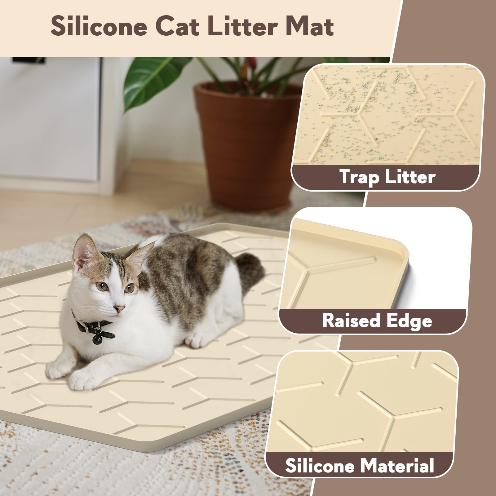 Garoopion texture silicone douce, surface agréable pour les pattes