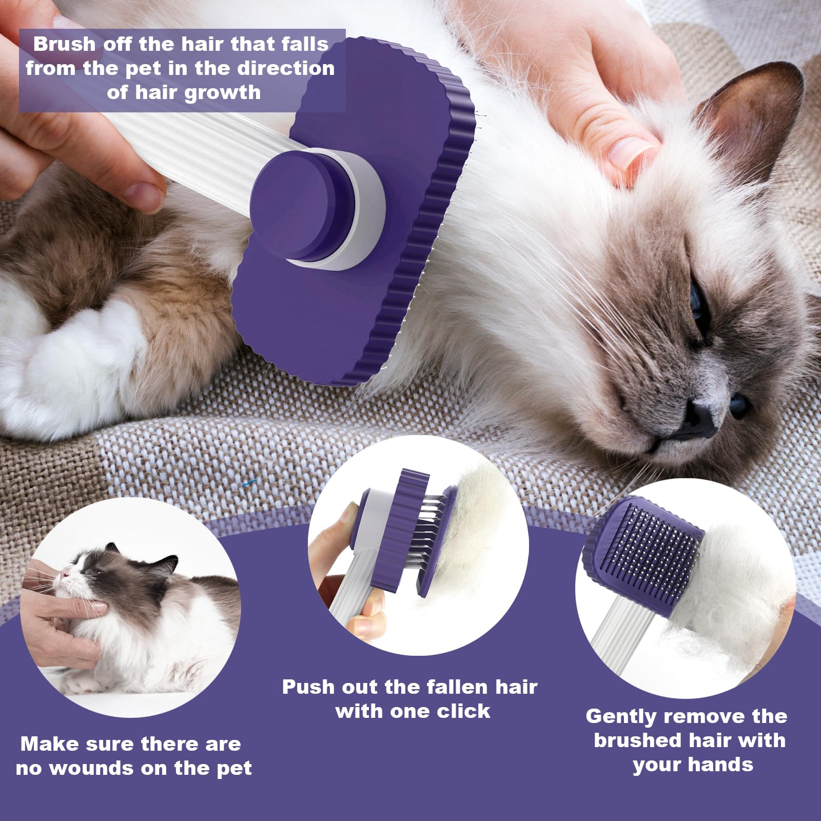 Garstor brosse chat design pratique: prise en main confortable