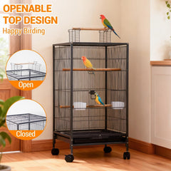 GarveeHome porte haut ouvert pour interaction facile avec l’oiseau.
