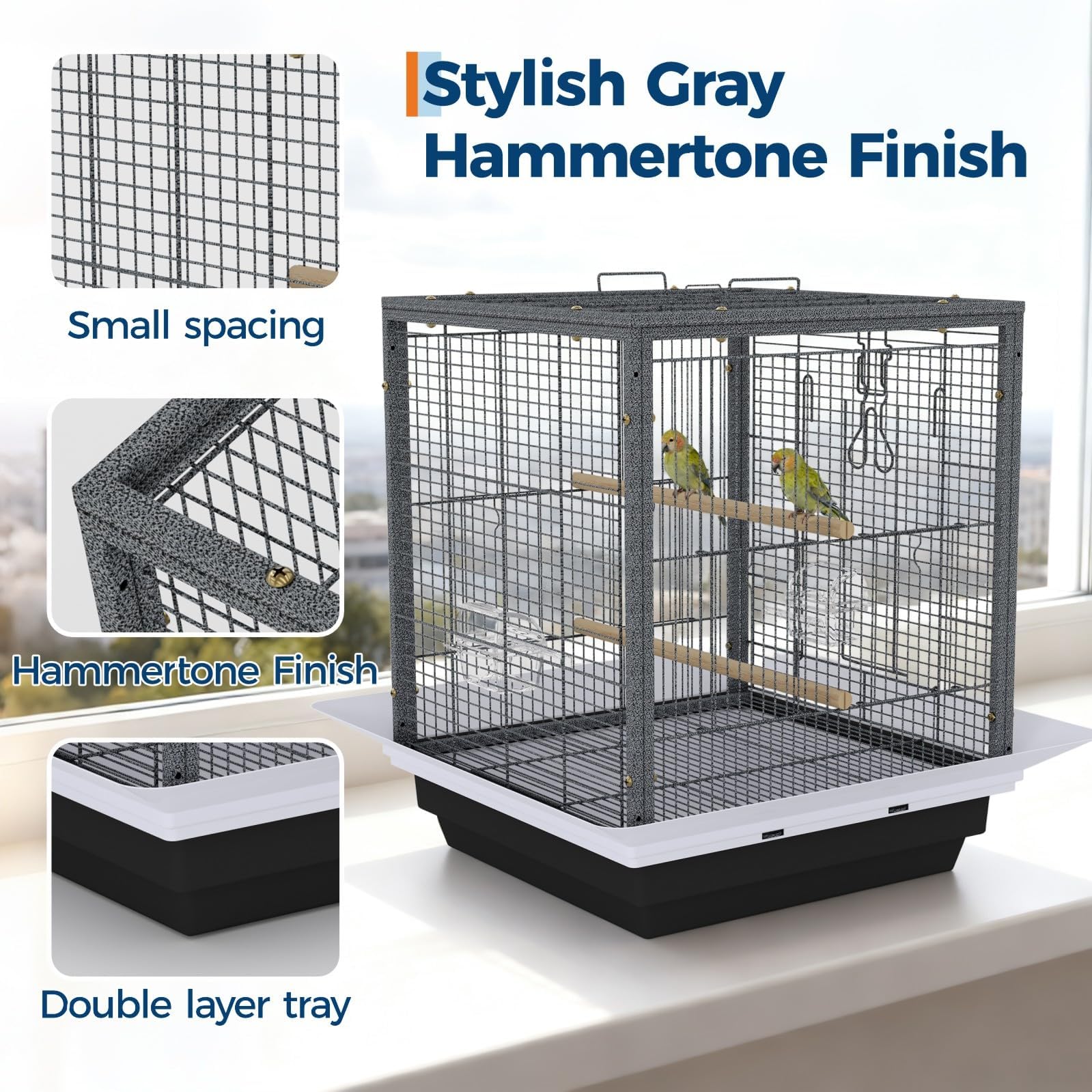 GarveeLife-reseau-metal-hammertone-cage cadre robuste pour une sécurité durable