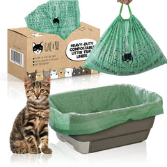 G.A.S sacs bac litière chat Jumbo XL 36x19 emballage prêt à l’emploi.