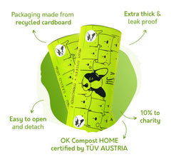 G.A.S sacs déjections chien compostables épaisseur 18 microns pour confinement fiable.