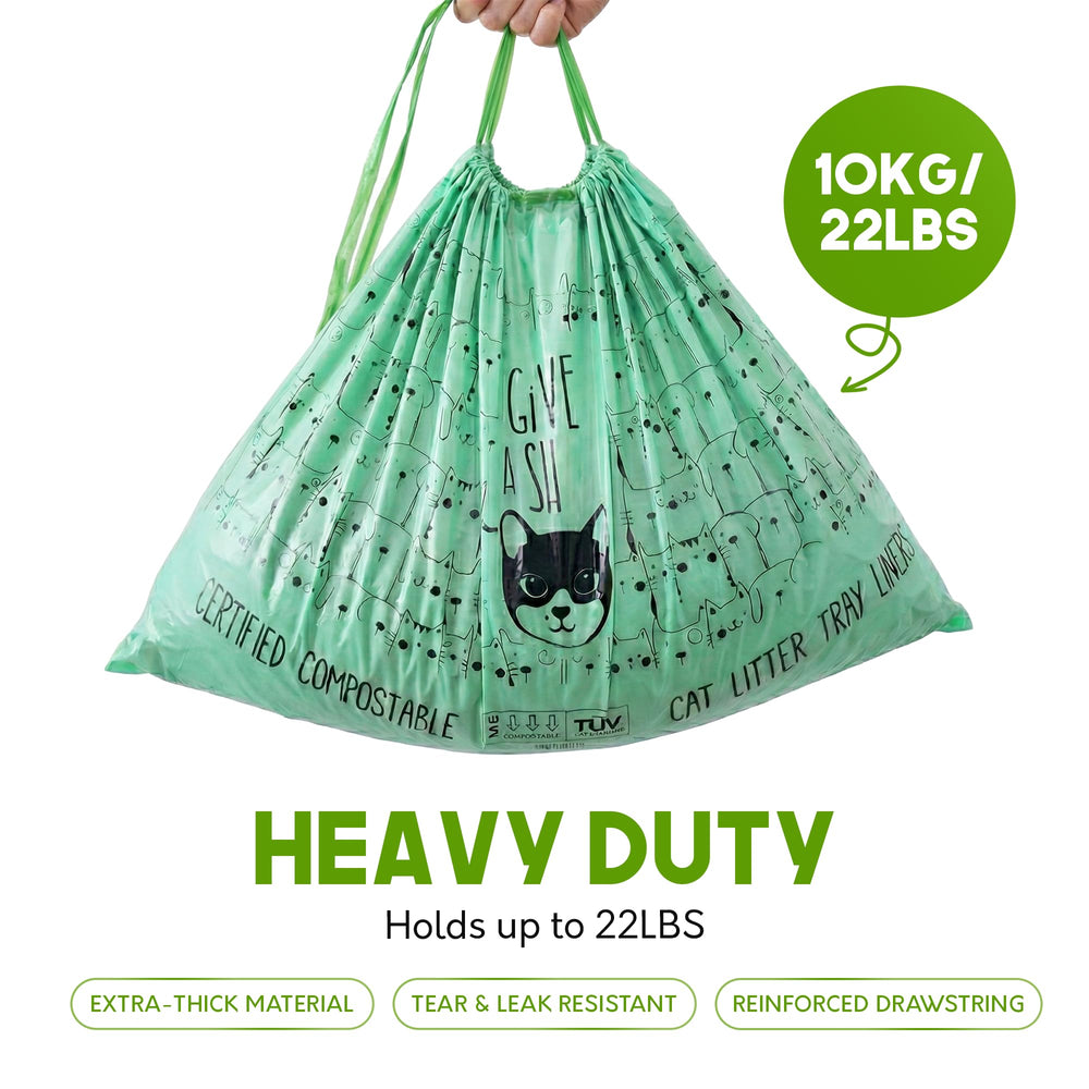 G.A.S sacs litière jumbo XL 36x19 – biodégradables et compostables à domicile