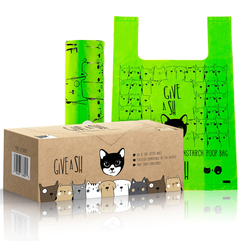 Sacs G.A.S litière chat XL, emballage carton pratique et compostables.