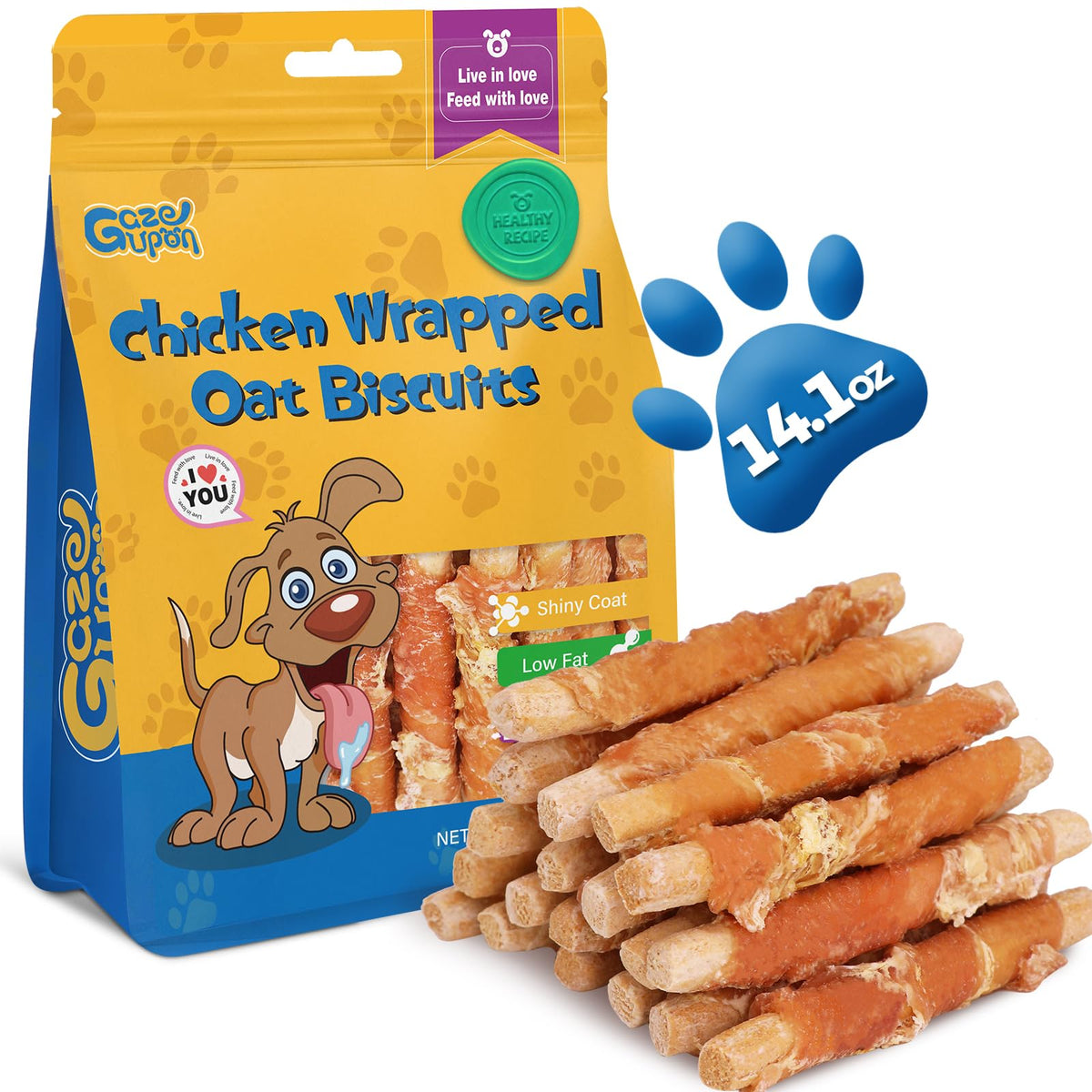 gazeupon biscuits avoine enrobe poulet — goût irrésistible pour l'entraînement