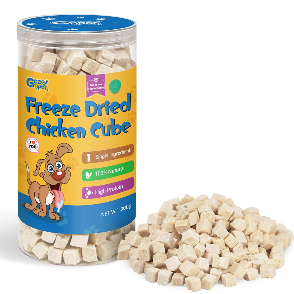 gazeupon bocal poulet seche lyophilise, friandise pratique et durable pour chiens.
