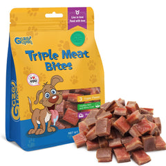 gazeupon jerky doux triple saveurs pour grands chiens en entrainement.