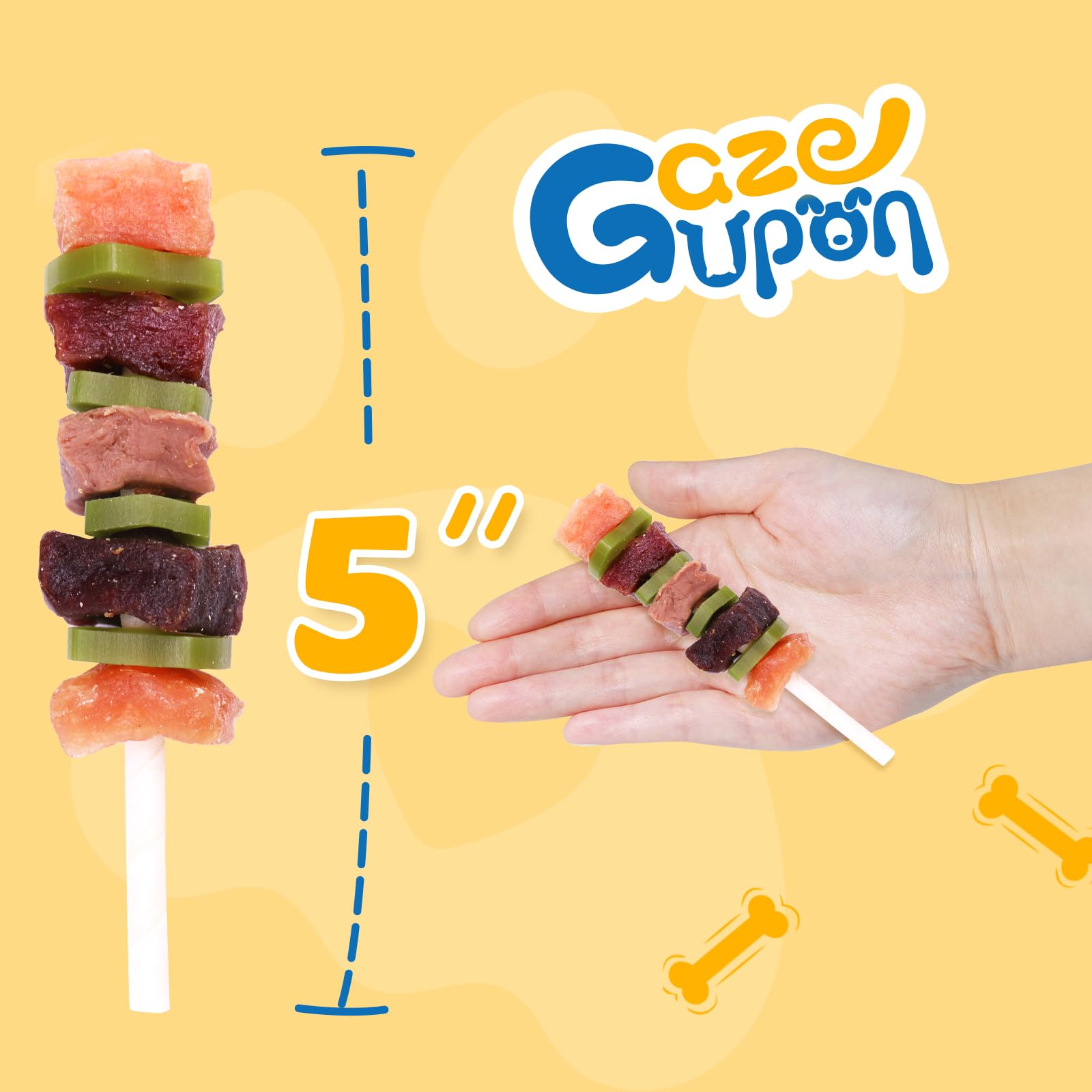 gazeupon kabobs emballage : présentation pratique pour les sorties et le rangement.