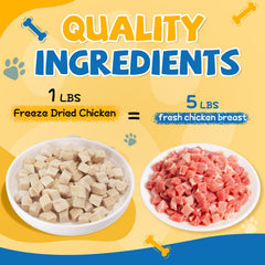 gazeupon morceaux poulet seche lyophilise, bouchées simples et savoureuses pour chiens exigeants.