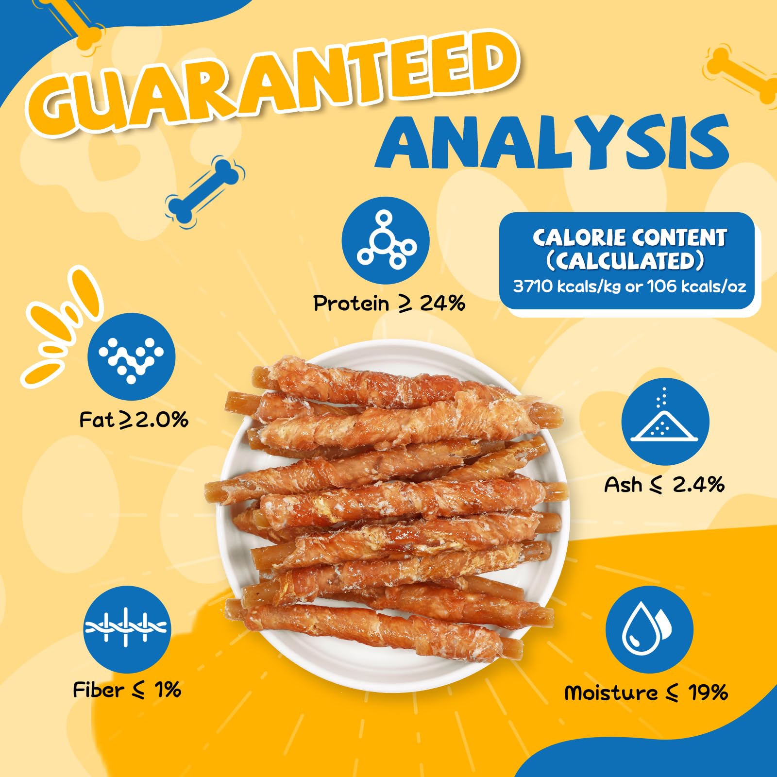Gazeupon snack dentaires poulet glucosamine chondroïtine: soutien possible des articulations.