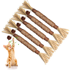 GBSYU bâtons Silvervine pour chats en action, stimulation sensorielle et jeu naturel.
