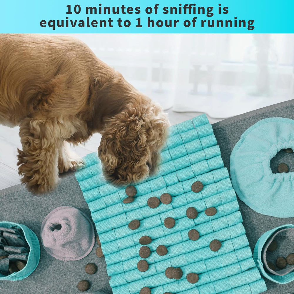 GDDGXXF Snuffle Mat guide des friandises, stimule l’odorat et l’attention.