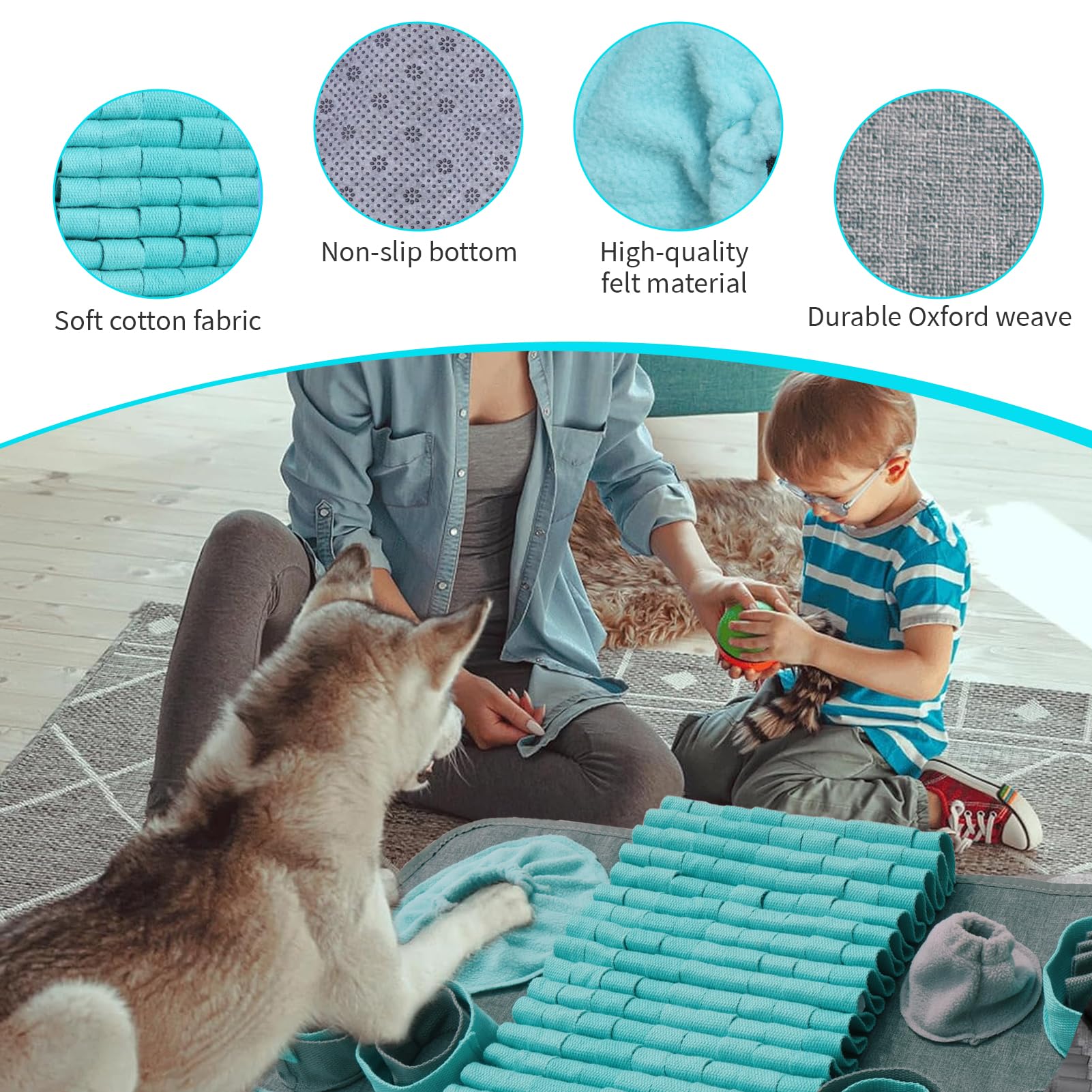 GDDGXXF Snuffle Mat portable et roulable, rangement pratique.