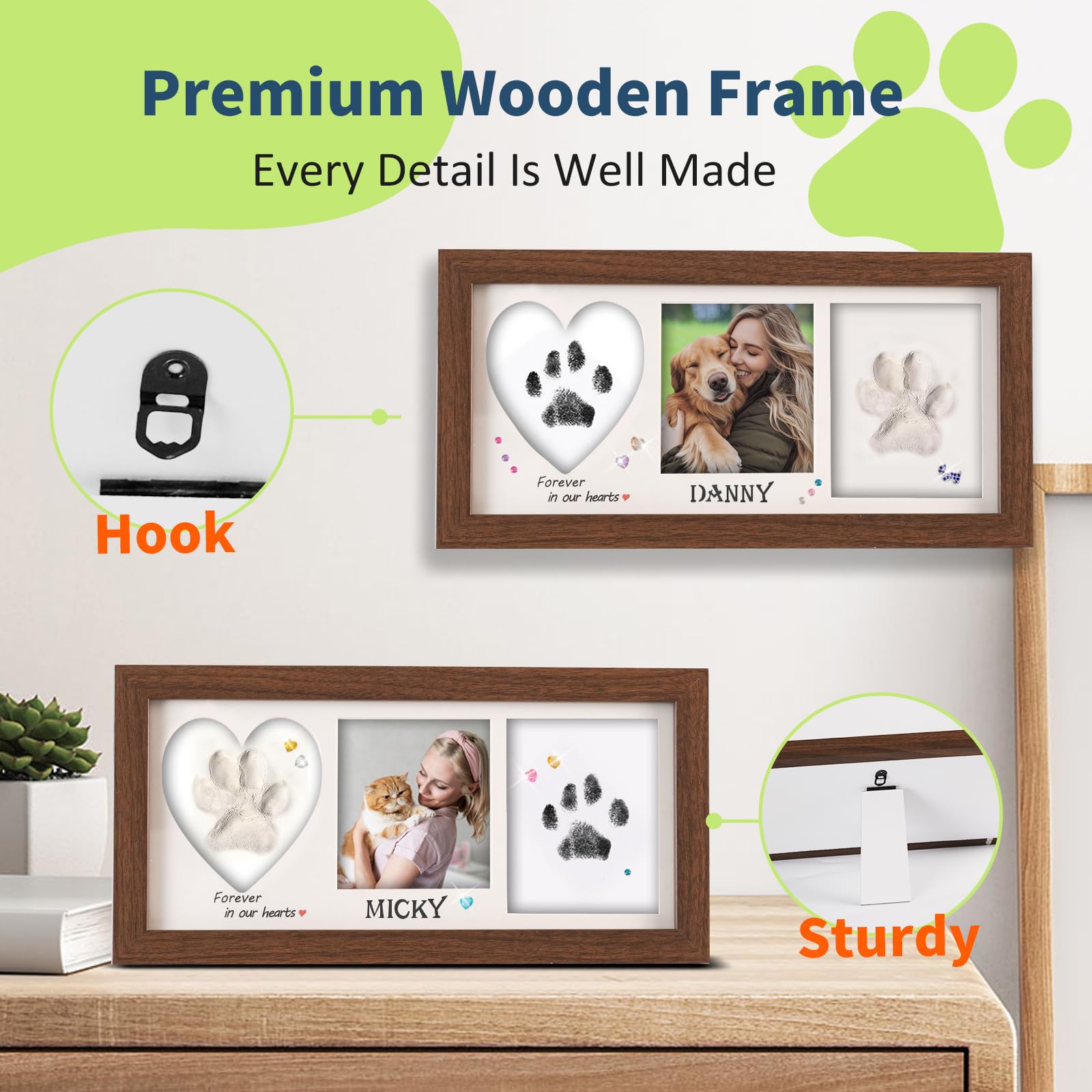 Geamuo kit memorial animaux: cadeau élégant pour conserver un souvenir.