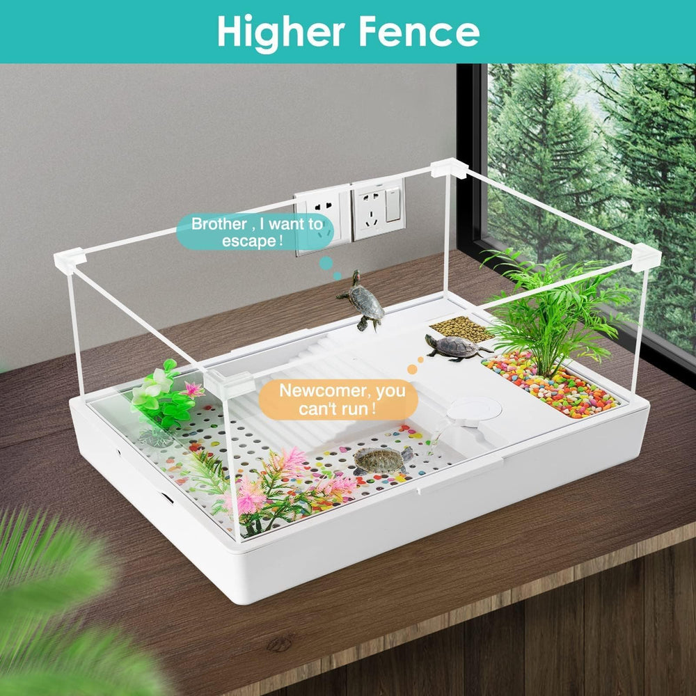 Geegoods aquarium tortue acrylique 3 couches: visibilité sans distorsion.