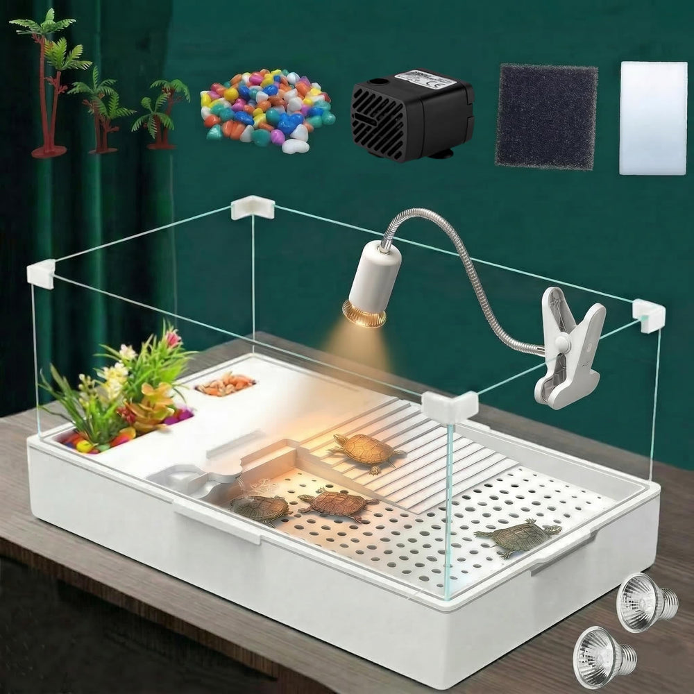Geegoods kit démarrage tortue pompe intégrée pour habitat prêt à l'emploi.