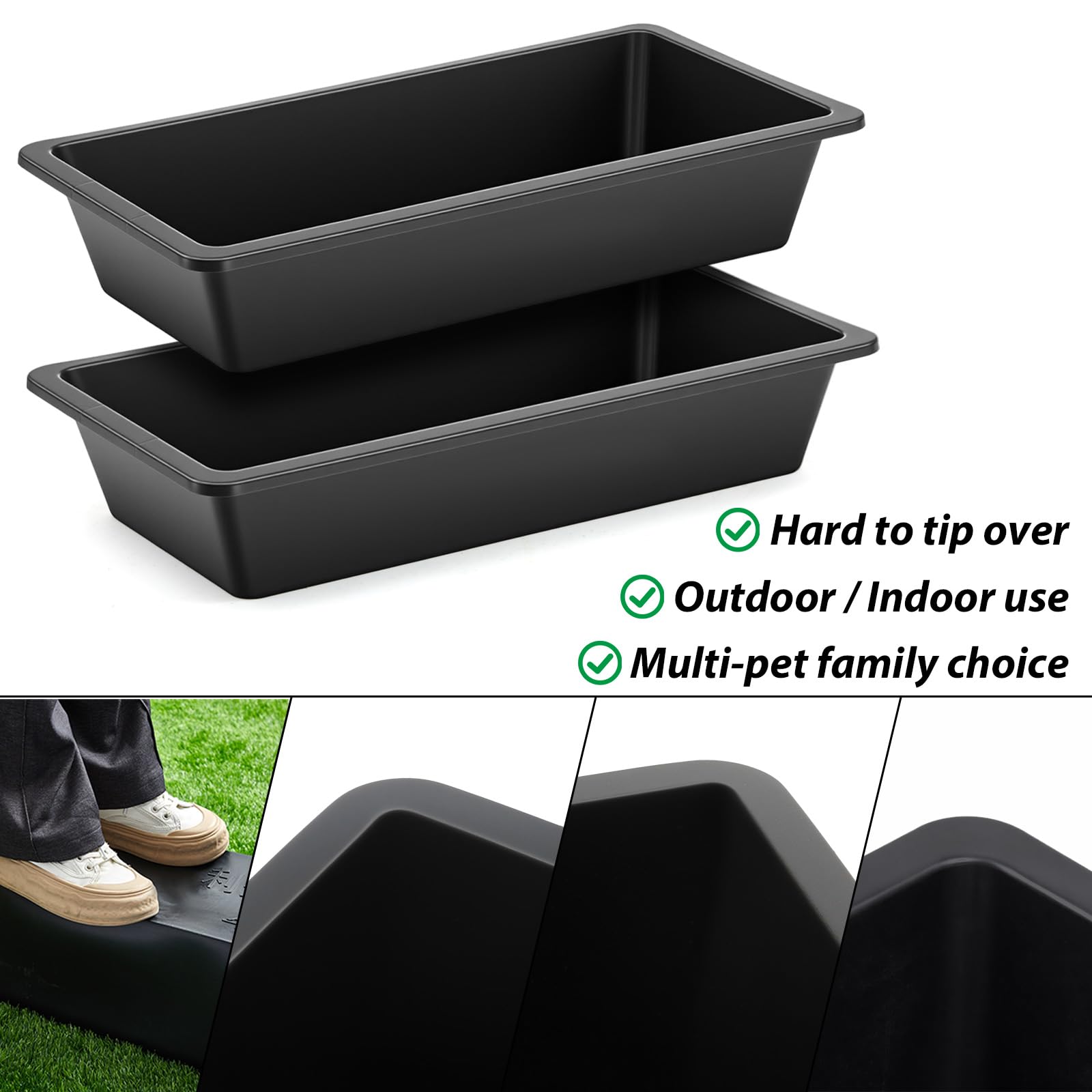 Geelin abreuvoir avec options de suspension, installation flexible.