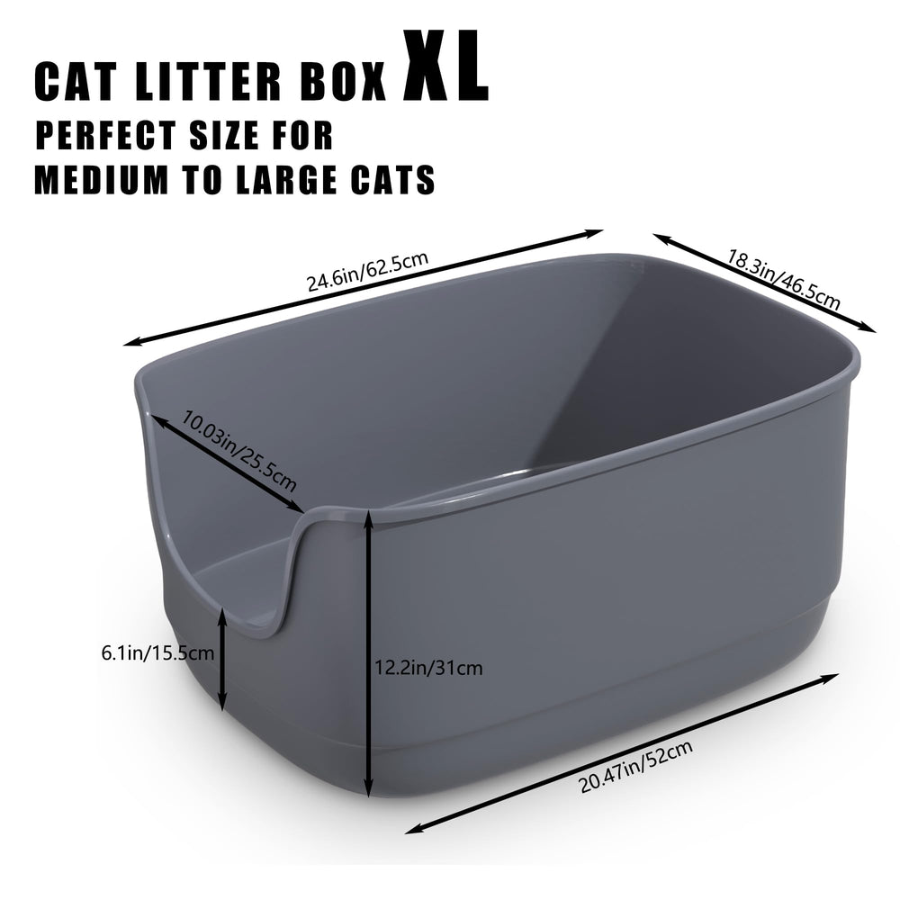 Gefryco bac à litière chat hauts murs, réduction des éclaboussures et des projections.
