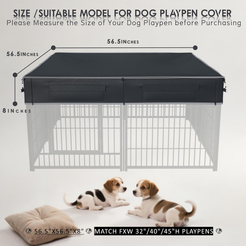 GEHENG couvre-cage pour chien, arrière, espace extérieur sécurisé.