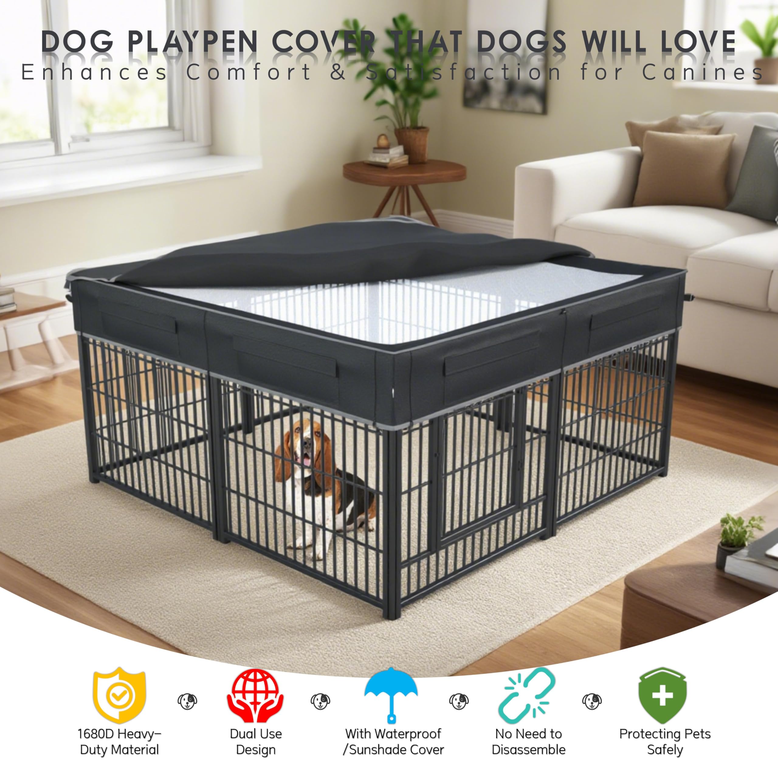 GEHENG couvre-cage, tissu oxford 1680D robuste et durable.