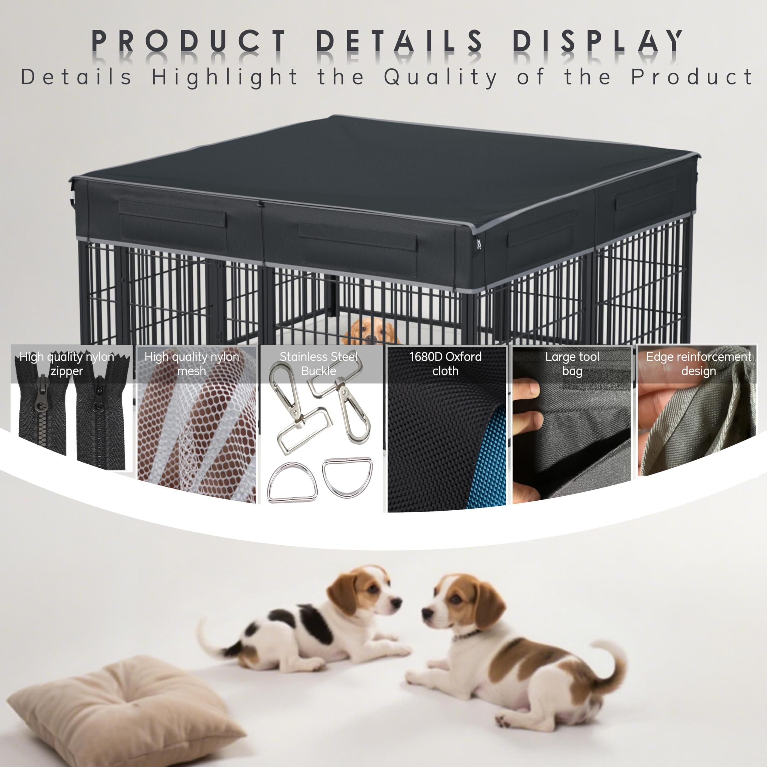 GEHENG couvre-cage, vue intérieure permettant de surveiller sans quitter l’intérieur.