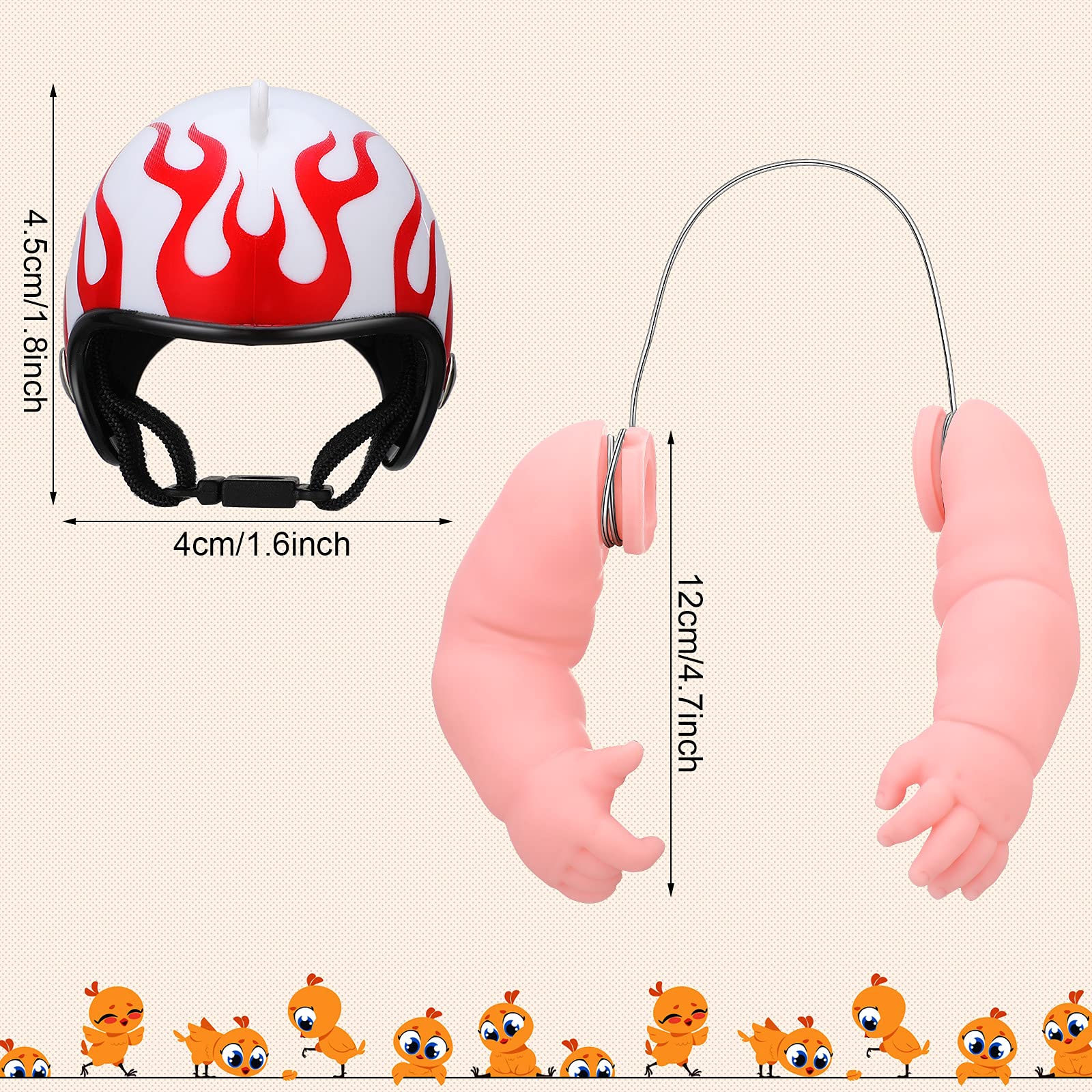 Casque poulet Gejoy, protection legere pour jeux et photos.
