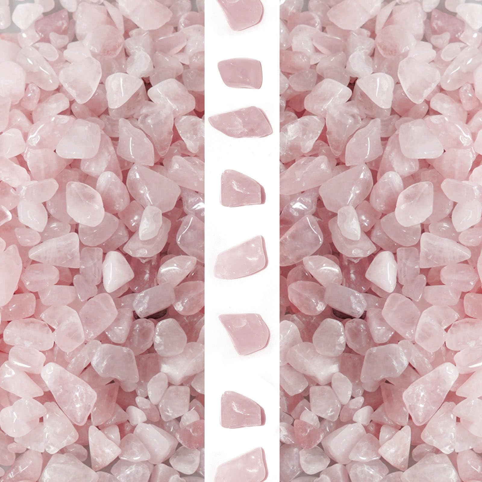 Gemshan éclats quartz rose 7-9 mm, idéal pour décor aquatique et plantes.