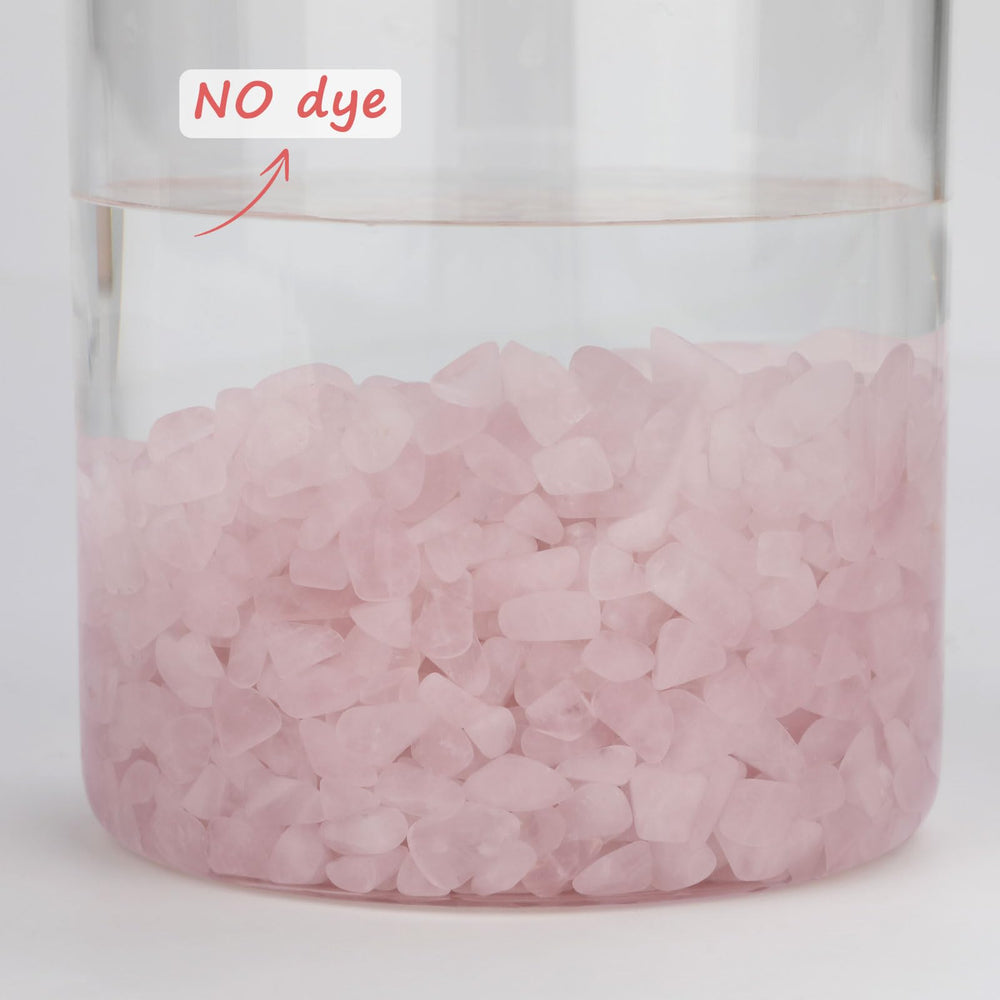 Gemshan éclats quartz rose 7-9 mm, idéal pour vases décoratifs et terrariums.