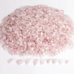 Gemshan éclats quartz rose 7-9 mm, idéal pour bouteilles décoratives à faire soi-même.
