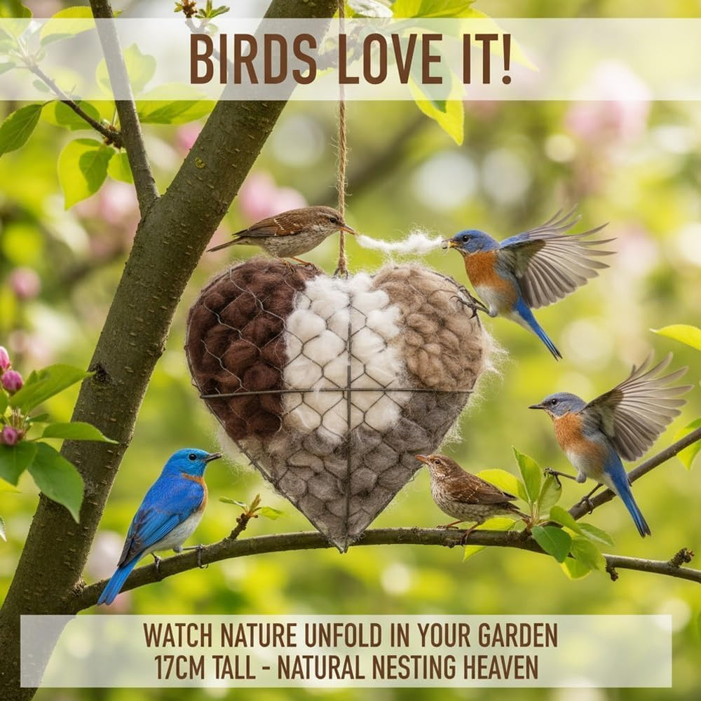 Generic Abri-Oiseaux Alpaga-Reutilisable : abri doux prêt à attirer les oiseaux du jardin.