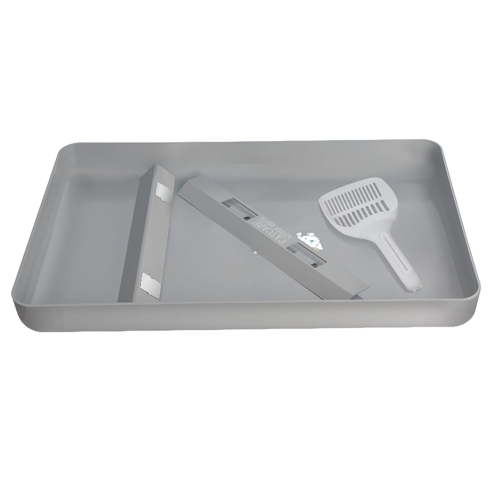 Generic bac-litiere chat plat large: espace généreux pour contenir plus de déchets.