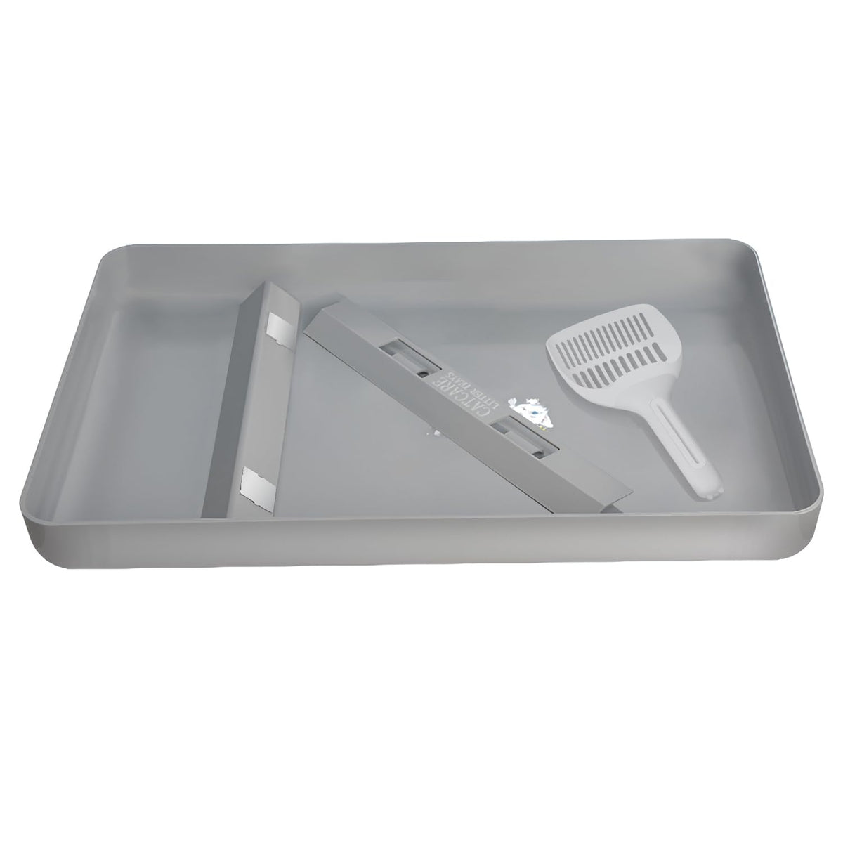 Generic bac-litiere chat plat large: espace généreux pour contenir plus de déchets.