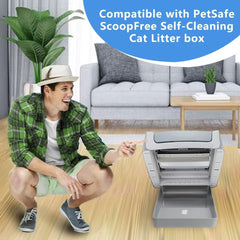 Generic bac-litiere chat plat pelle litiere incluse: pelle fournie pour entretien rapide.