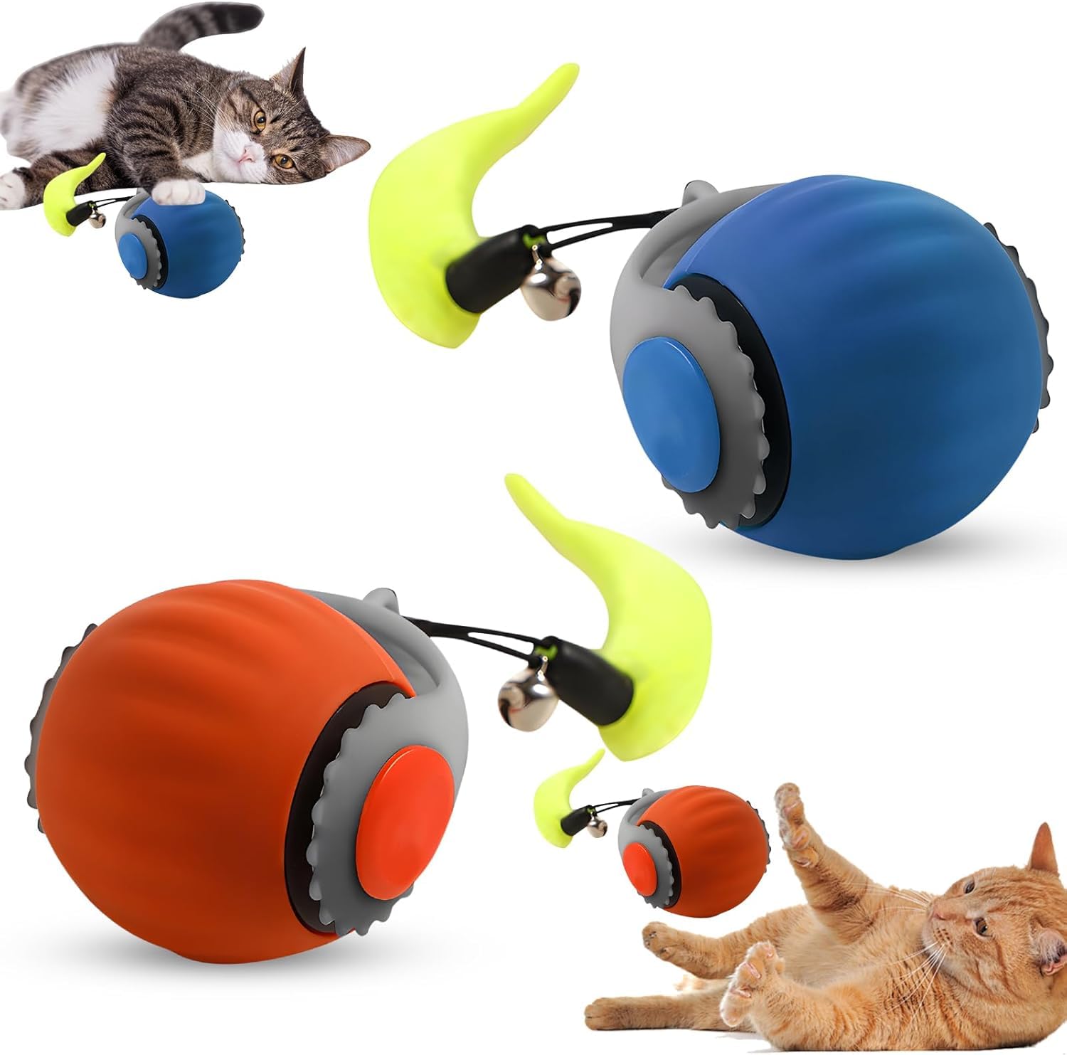 Balle interactive Generic en mouvement pour stimuler les chats